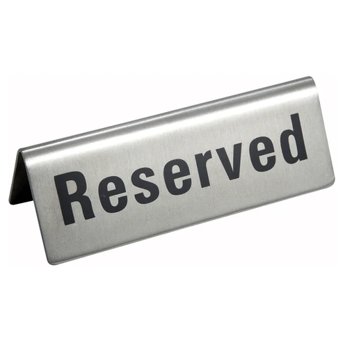 Winco RVS - 4 Stainless Steel Reserved Table SignShopAtDean