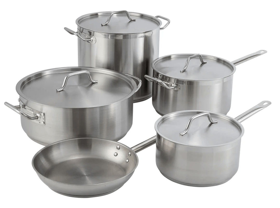 Winco SSLB - 20 20 qt Stainless Steel Brazier With CoverShopAtDean