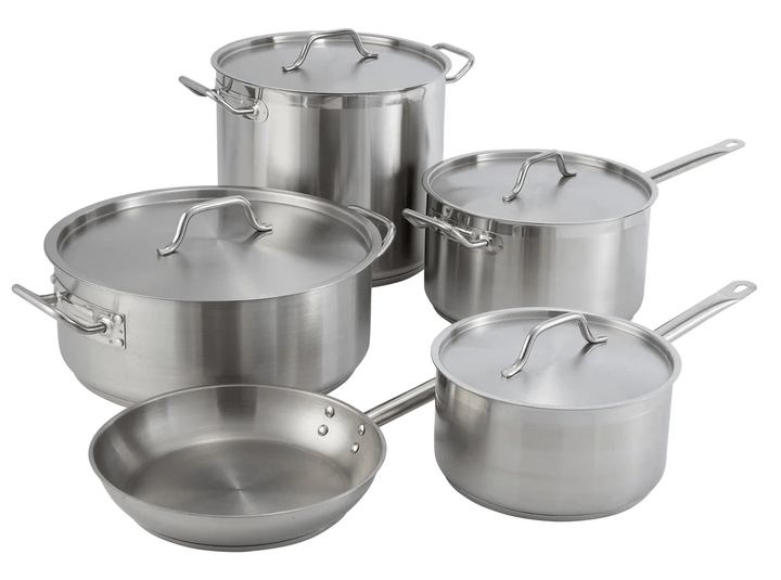 Winco SSLB - 20 20 qt Stainless Steel Brazier With CoverShopAtDean