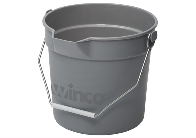 Winco UPP-10G 10 Quart Round Bucket Gray