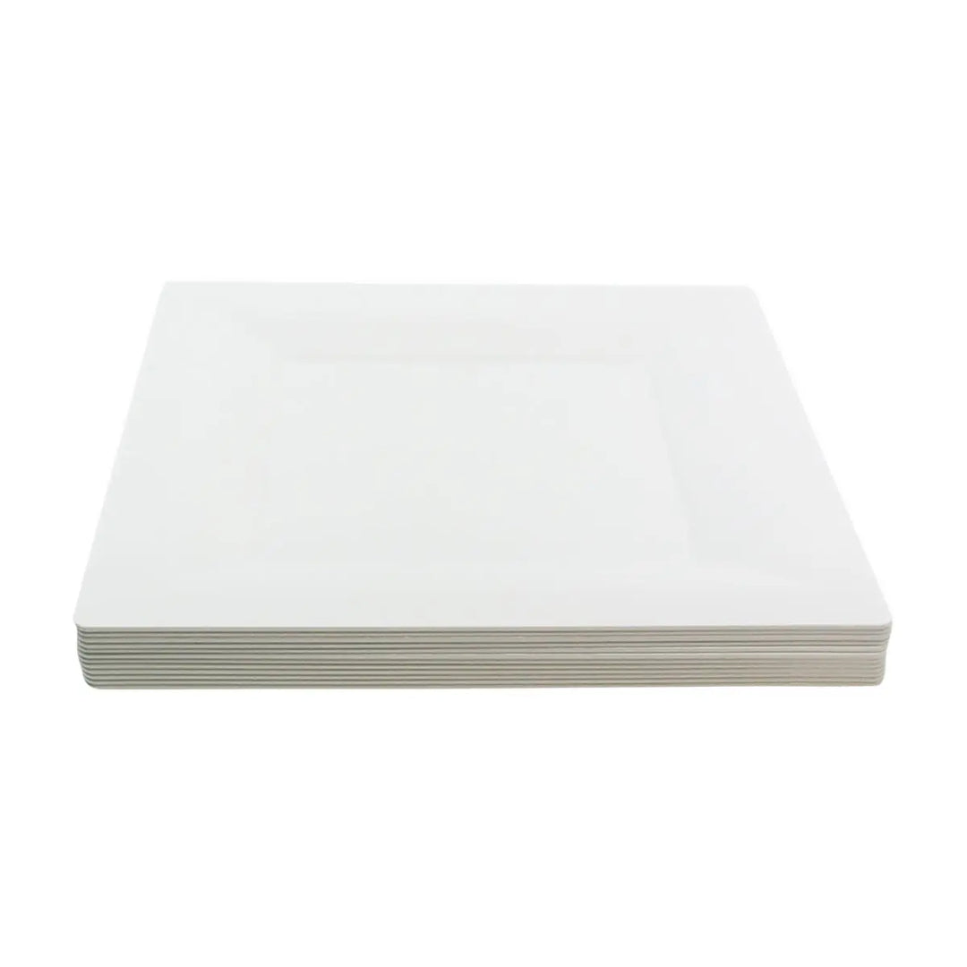 WNA GS65W Comet Milan Grand White Square Plate 6.5" WNA