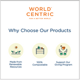 World Centric CP-CS-9Q 9 Oz Clear Compostable Squat Cups