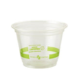 World Centric CP-CS-9Q 9 Oz Clear Compostable Squat Cups