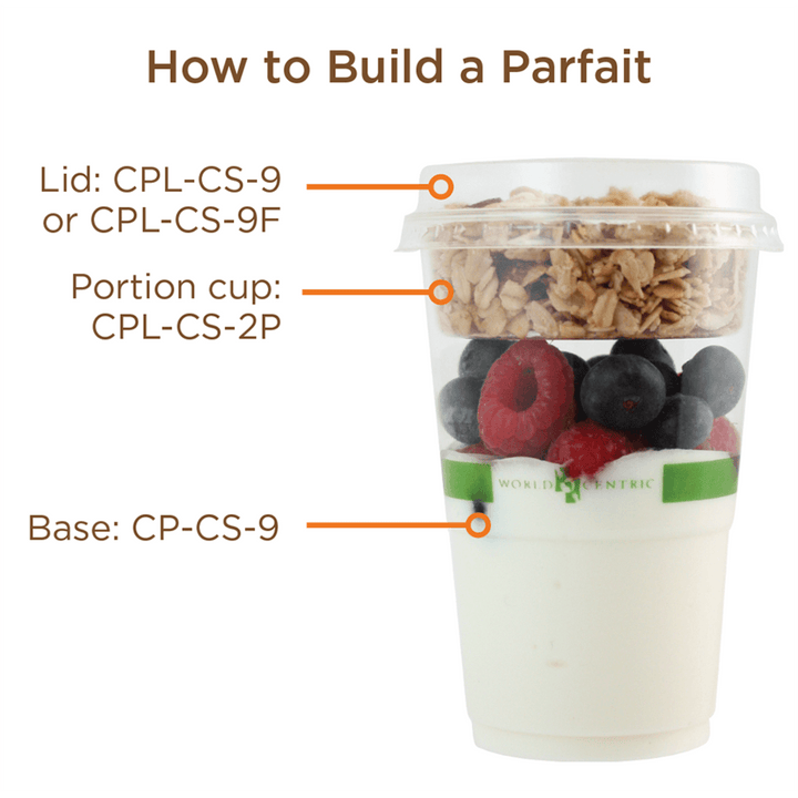 World Centric CPL-CS-9 Compostable Lid For 4-9 Oz Cold Cups