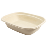 World Centric CT-SC-U2 Compostable Plant Fiber 32 oz Food Container 8.8" x 6.8" x 2"