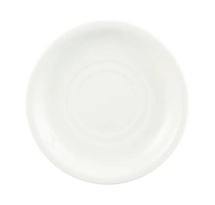 World Tableware 840-205-006 6" Porcelana Rolled Edge White Saucer World Tableware