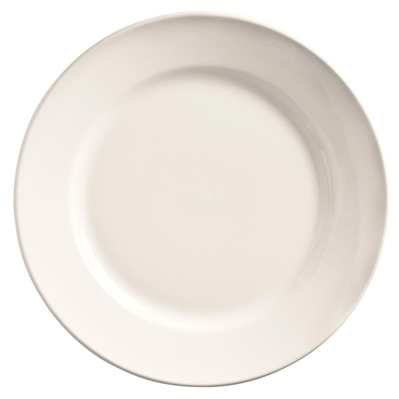World Tableware 840-425R-25 9" Porcelana Round Wide Rim Plate
