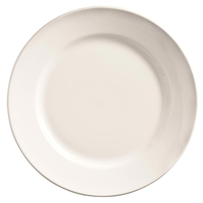 World Tableware 840-425R-25 9" Porcelana Round Wide Rim Plate World Tableware