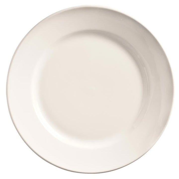 World Tableware 840-425R-25 9" Porcelana Round Wide Rim Plate World Tableware