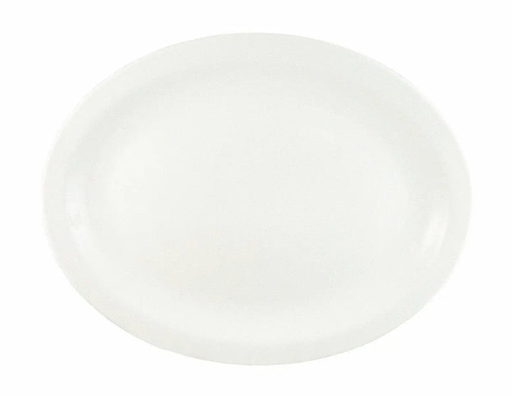 World Tableware 840-530N-18 13-1/8" Porcelana Narrow Rim Oval Platter World Tableware