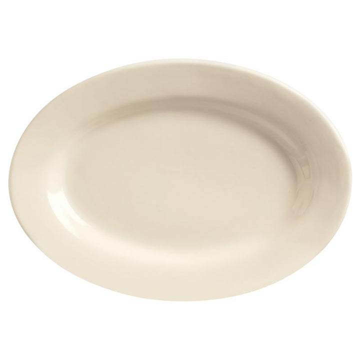 World Tableware PWC-34 9-3/8" Rolled Edge Princess White Platter World Tableware