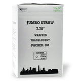 7.75" Clear Jumbo Straws – Individually Wrapped Plastic Straws