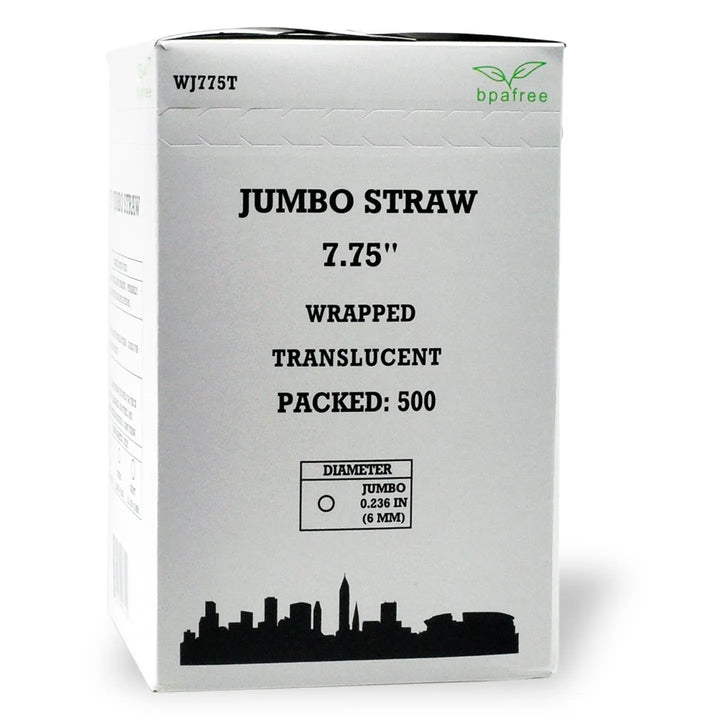 Cell-O-Core Wrapped 7-3/4" Clear Jumbo Straw Cell-O-Core