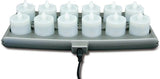 Hollowick Platinum+ Flameless Rechargeable Set with 6 Amber and 6 Warm White LED Candles Hollowick