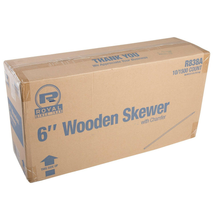 Wooden Skewers with Chamfer Edge 5.9"ShopAtDean